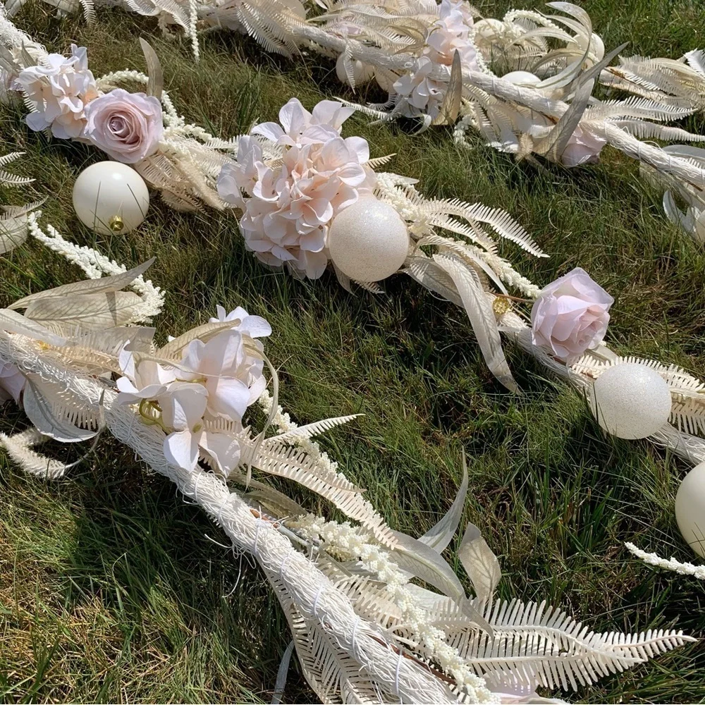 Romantic Garland With Ornaments and Faux Florals